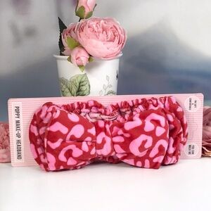 The Vintage Cosmetic Co. Poppy BOW Makeup headband Pink & Red *Brand NEW on Card